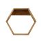 Ράφι με ξύλινο εξάγωνο πλαίσιο,51x45cm